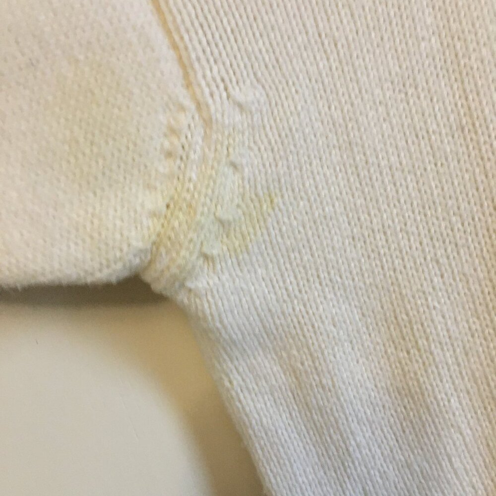 Vintage 90s Jessica 100% Cotton Mock Neck Lace Cottagecore Sweater Size 38 - Picture 6 of 13